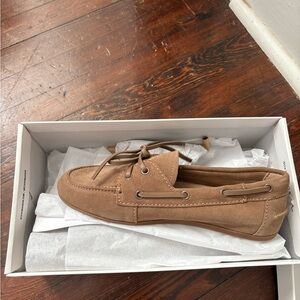 NWT Steve Madden Women's Tan Suede Boat Shoe